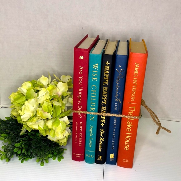 Lake House Theme, Rainbow, Color Coded, Stack of Books, Modern Decor, Colorful - Picture 3 of 5